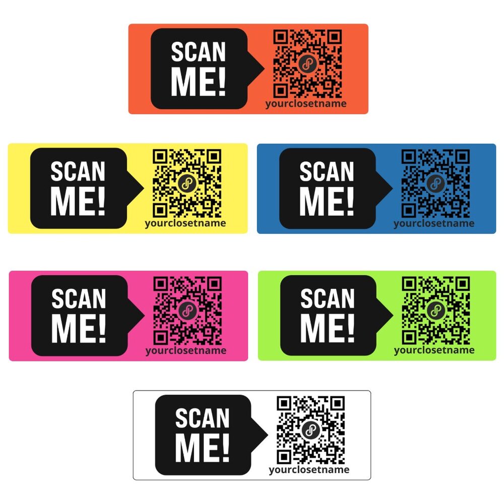 180 Multicolors Sticker Labels MATTE PAPER QR CODE - Picture 2 of 4